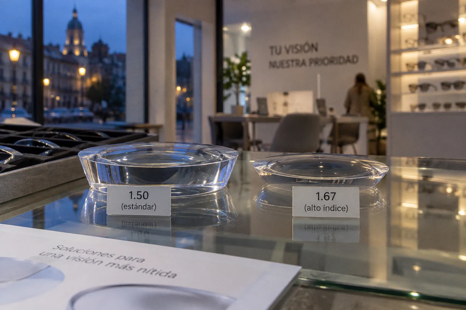 Lentes de alto índice: por qué reducen el espesor en miopías altas