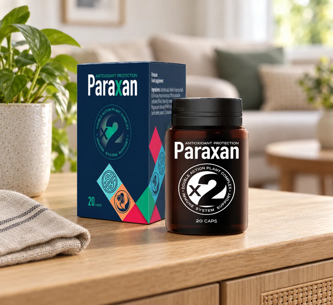 Paraxan — el envase en el día a día