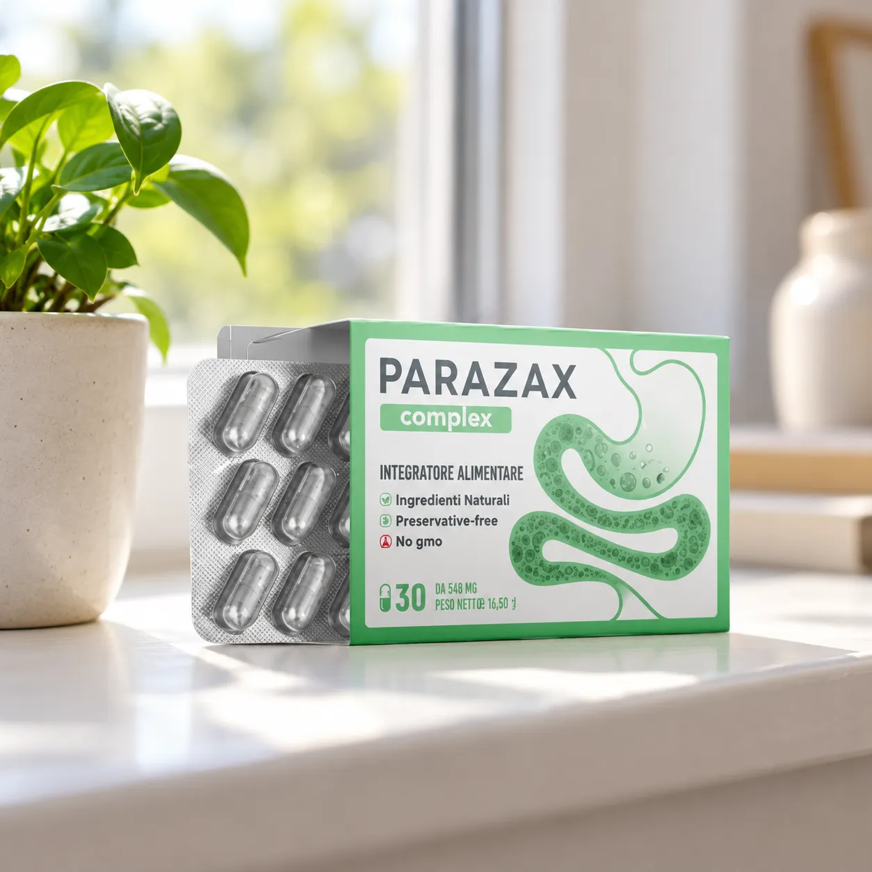 Parazax Complex — el envase en el día a día