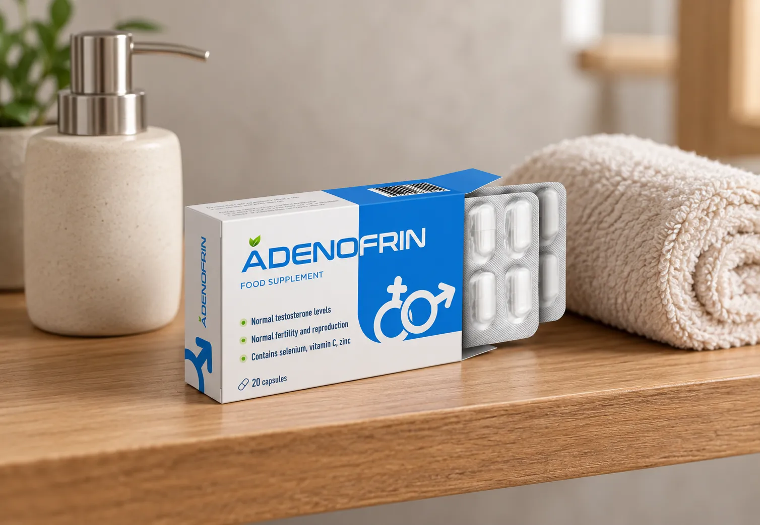 Adenofrin caps — el envase en el día a día