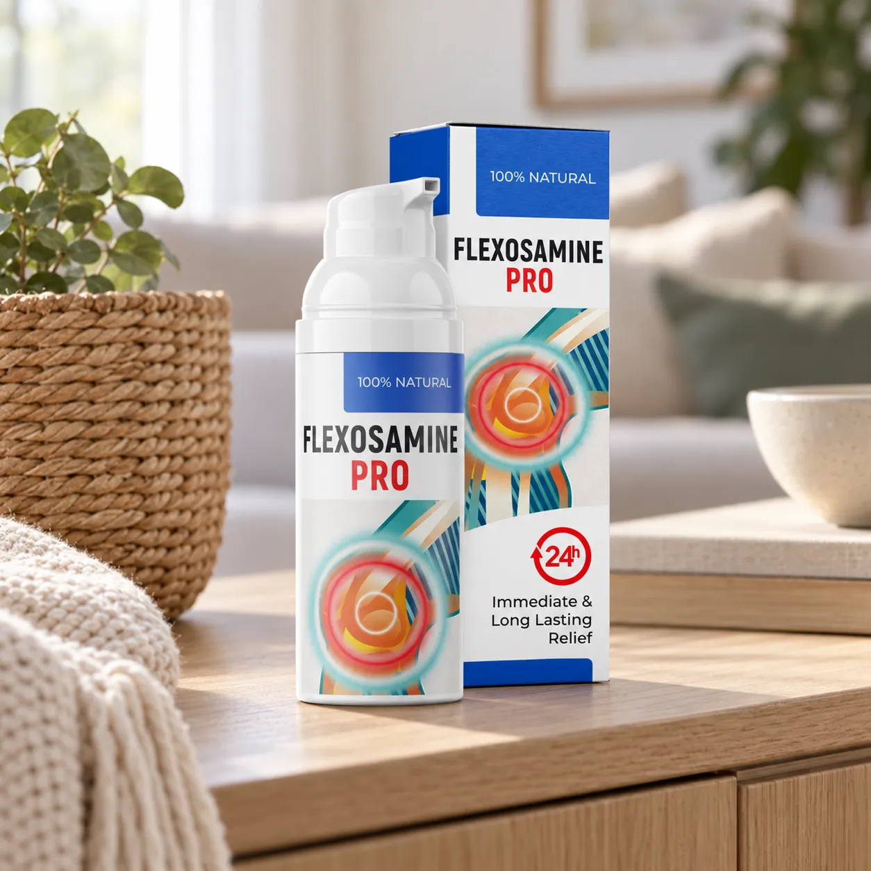 Flexosamine PRO — el envase en el día a día